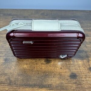 Rimowa First Class Toiletry Case Maroon Airline Bag Travel Cosmetic
